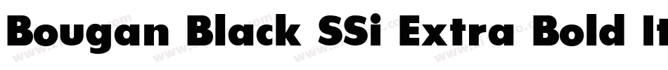 Bougan Black SSi Extra Bold Italic字体转换